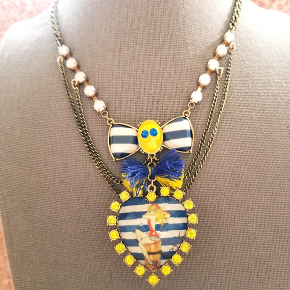 Betsey Johnson Jewelry - ⚡SALE⚡ Vintage Betsey Johnson Sailor Girl Necklace